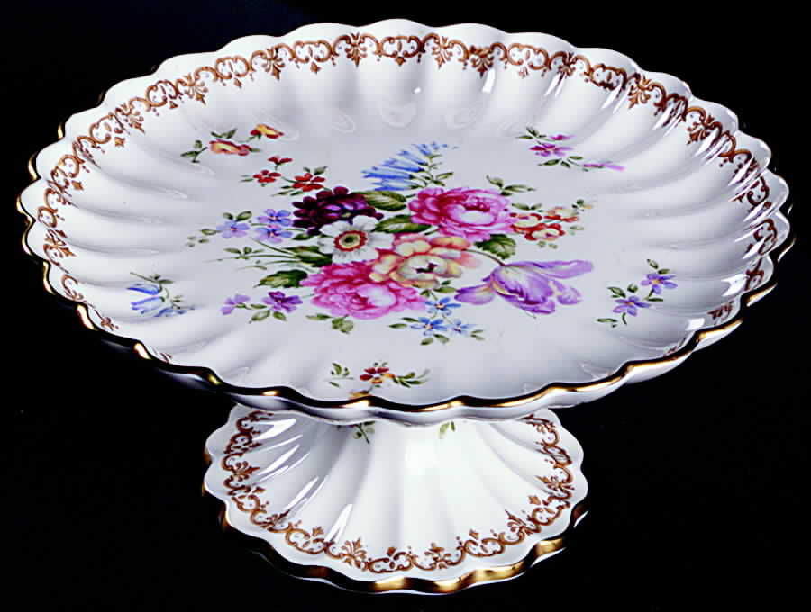 England's Bouquet Compote by Crown Staffordshire-1