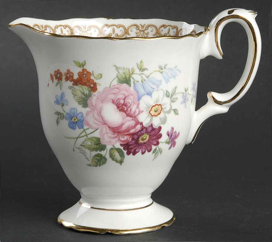 England's Bouquet Creamer by Crown Staffordshire-1
