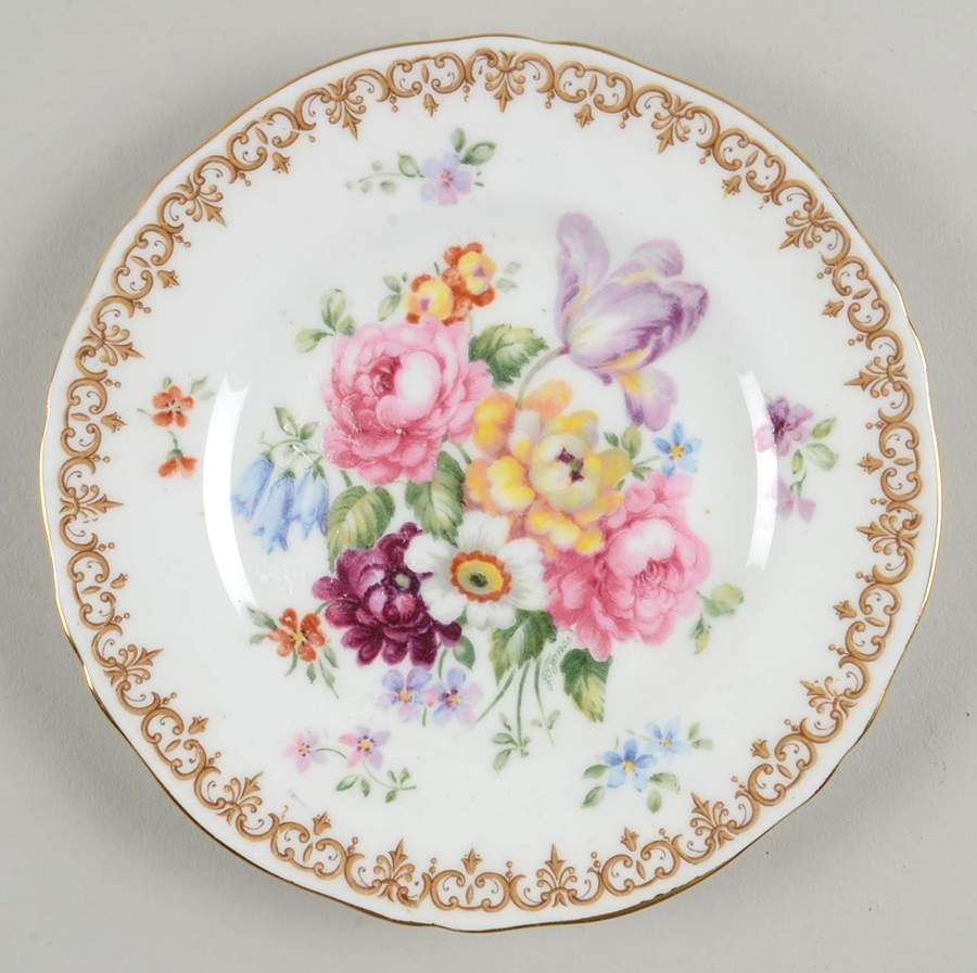 England's Bouquet Bread & Butter Plate by Crown Staffordshire-1