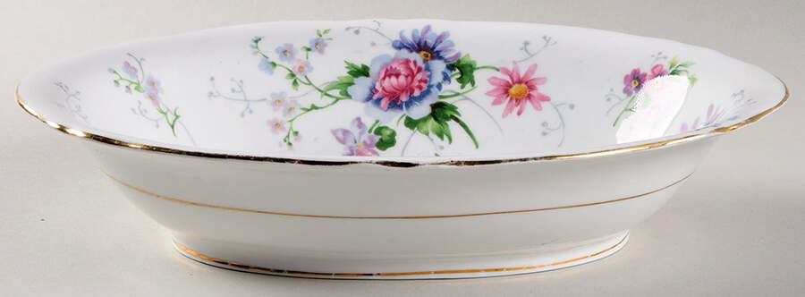 England's Glory (Scalloped) 10" Oval Vegetable Bowl by Crown Staffordshire-1
