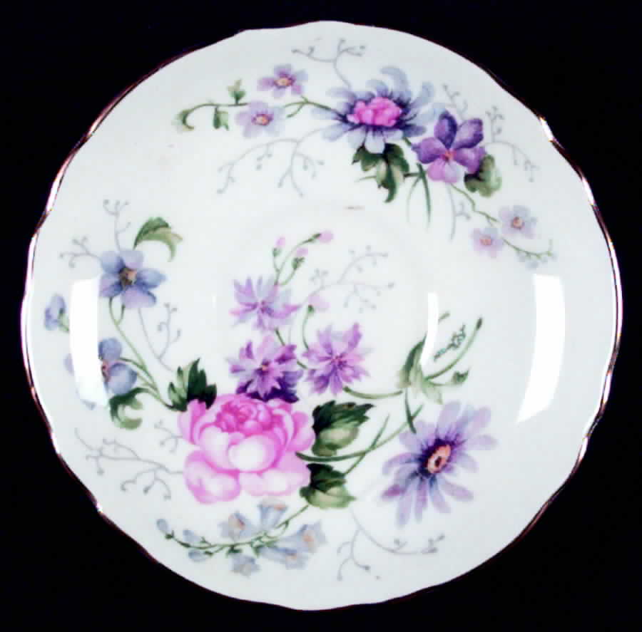 England's Glory (Scalloped) Saucer by Crown Staffordshire-1
