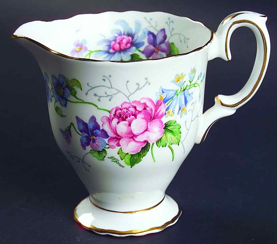 England's Glory (Scalloped) Creamer by Crown Staffordshire-1