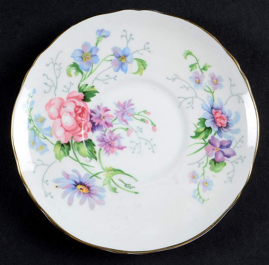 England's Glory (Scalloped) Saucer for Cream Soup Bowl by Crown Staffordshire-1