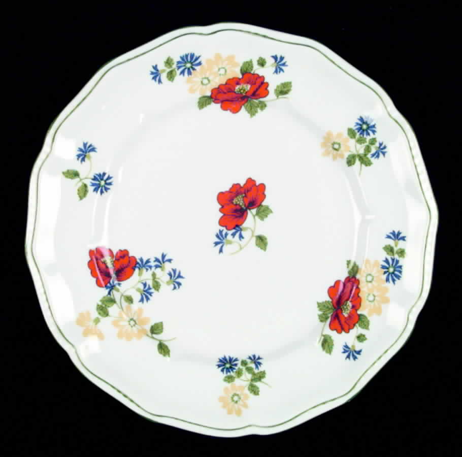 English Garden Salad Plate by Crown Staffordshire-1
