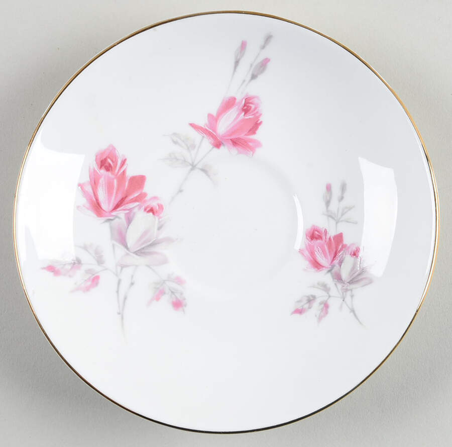 English Rose Saucer by Crown Staffordshire-1