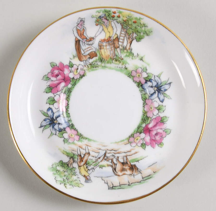 Evangeline's Arcadian Gardens Saucer for Demitasse Cup by Crown Staffordshire-1