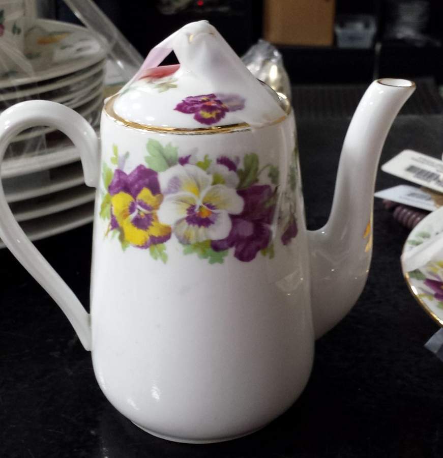 F15069 Mini Coffee Pot & Lid by Crown Staffordshire-1