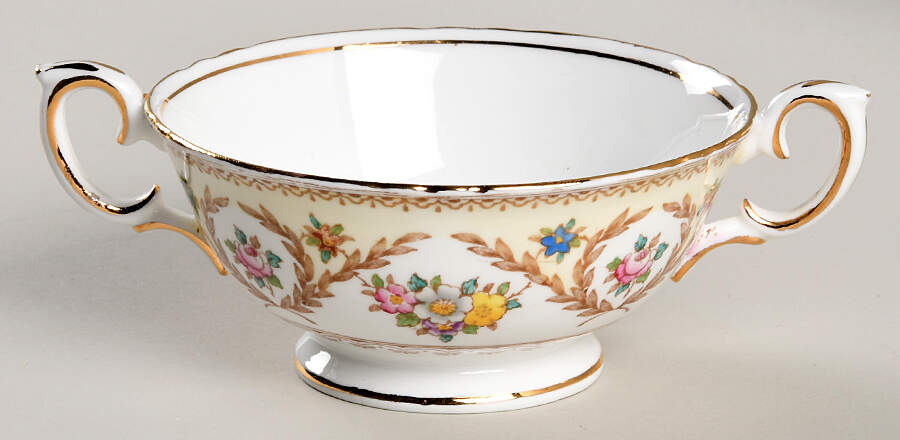 F15744 Footed Cream Soup Bowl by Crown Staffordshire-1
