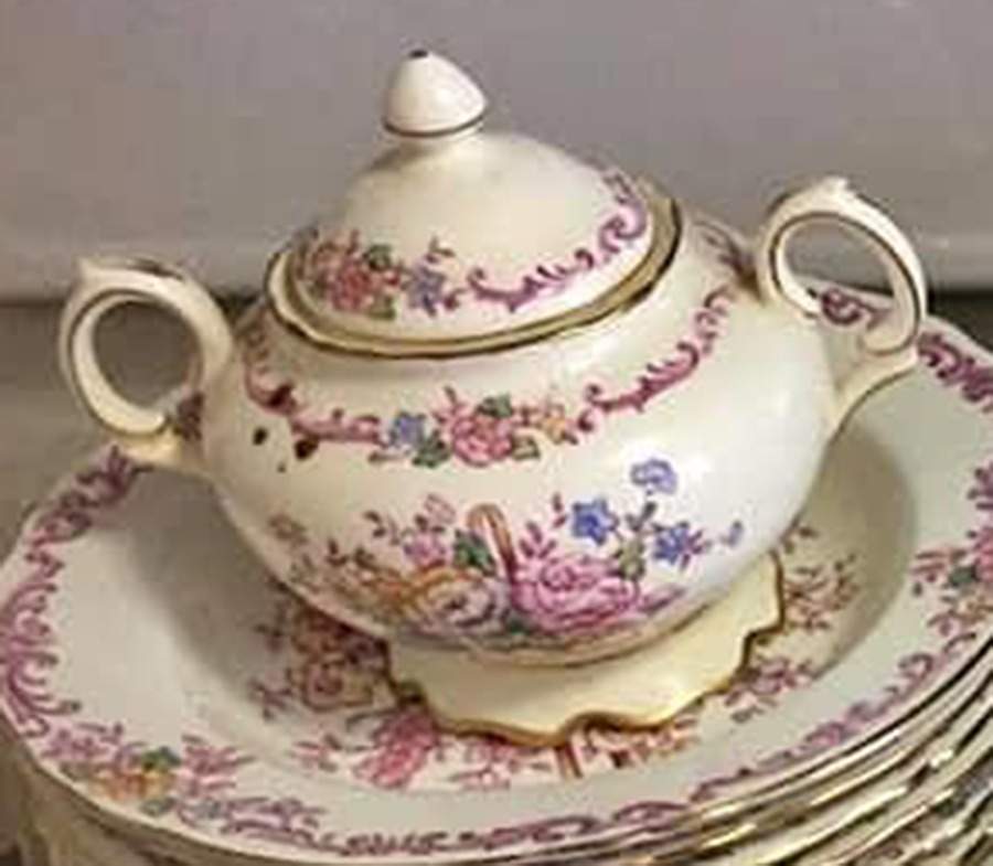 F15767 Sugar Bowl & Lid by Crown Staffordshire-1