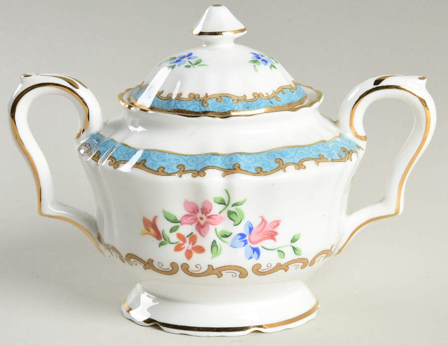 F16164 Sugar Bowl & Lid by Crown Staffordshire-1