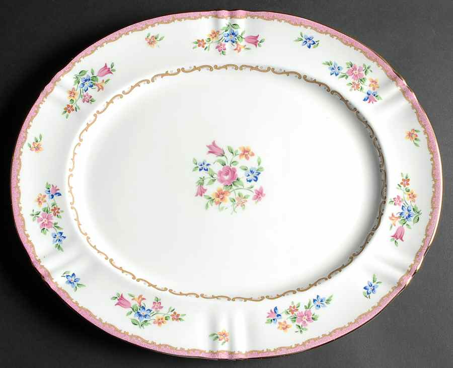 F16165 15" Oval Serving Platter by Crown Staffordshire-1