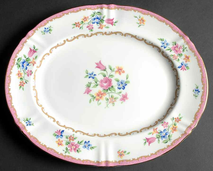 F16165 11" Oval Serving Platter by Crown Staffordshire-1