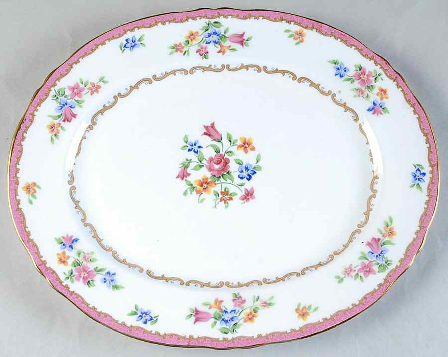 F16165 13" Oval Serving Platter by Crown Staffordshire-1
