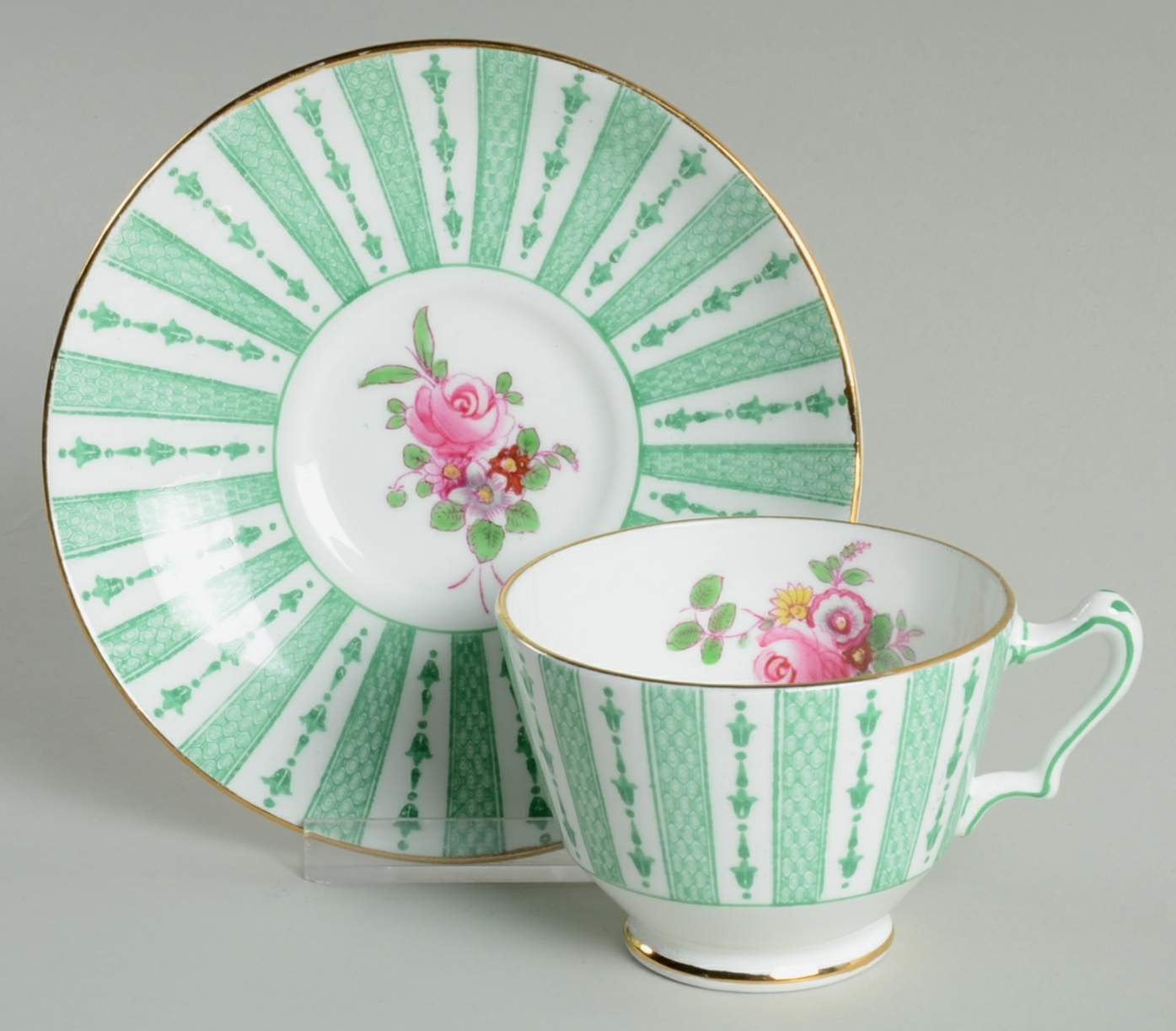 F9403 Footed Cup & Saucer Set by Crown Staffordshire-1
