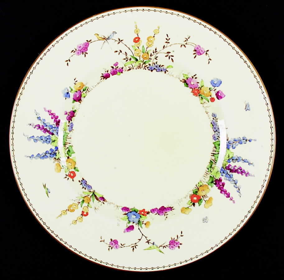 Flower Garden Dinner Plate by Crown Staffordshire-1