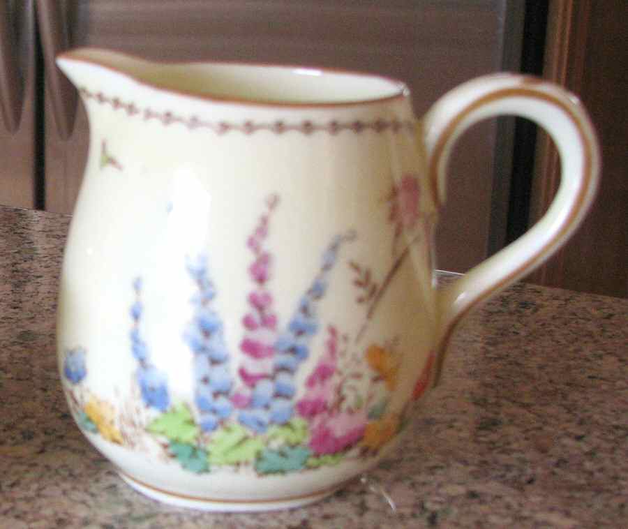 Flower Garden Creamer by Crown Staffordshire-1