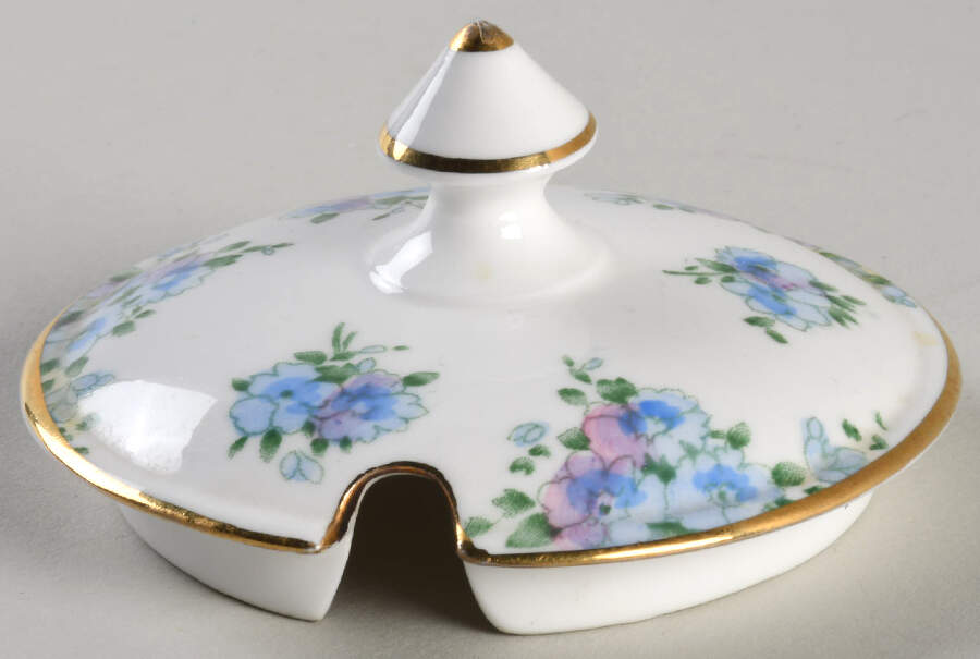 Forget Me Not Lid for Jam/Jelly by Crown Staffordshire-1