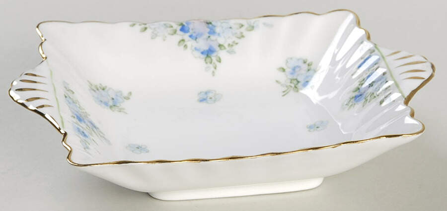 Forget Me Not Small Square Sweet Meat Dish by Crown Staffordshire-1