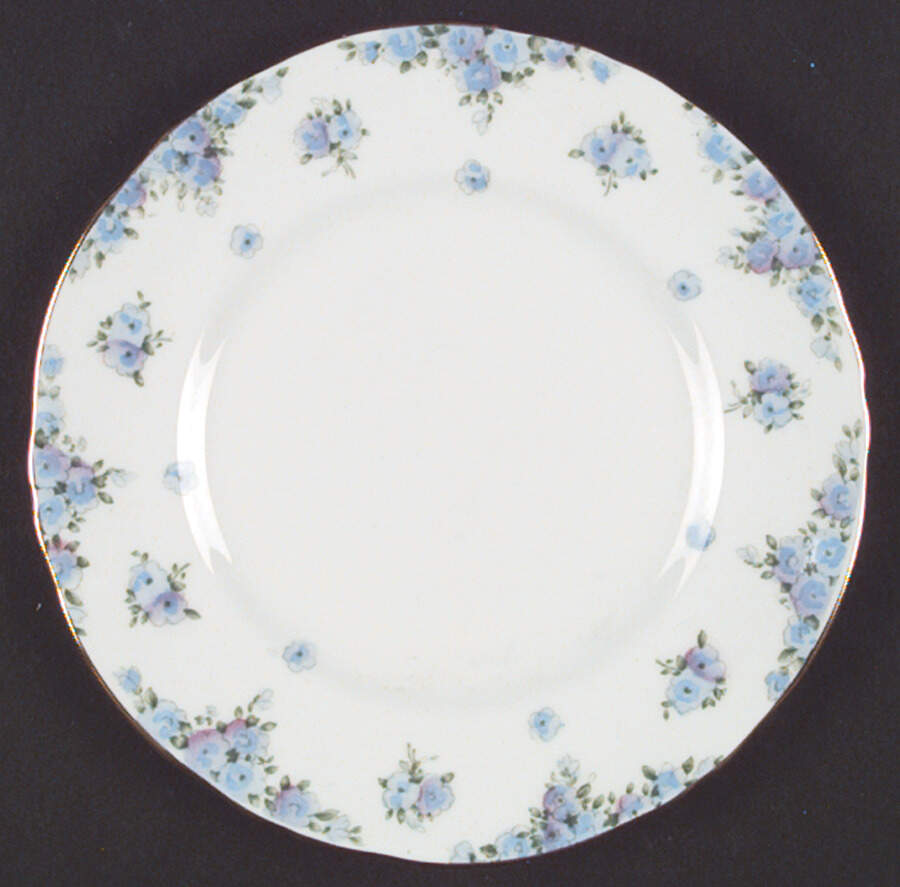 Forget Me Not Salad Plate by Crown Staffordshire-1