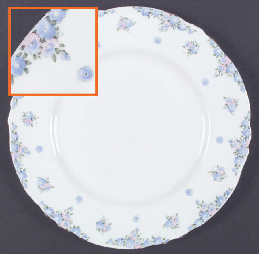 Forget Me Not Dinner Plate by Crown Staffordshire-1