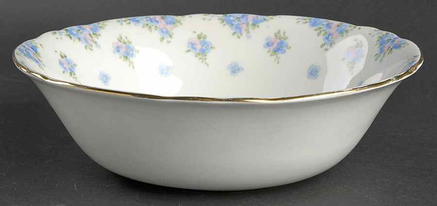 Forget Me Not 8" Round Vegetable Bowl by Crown Staffordshire-1