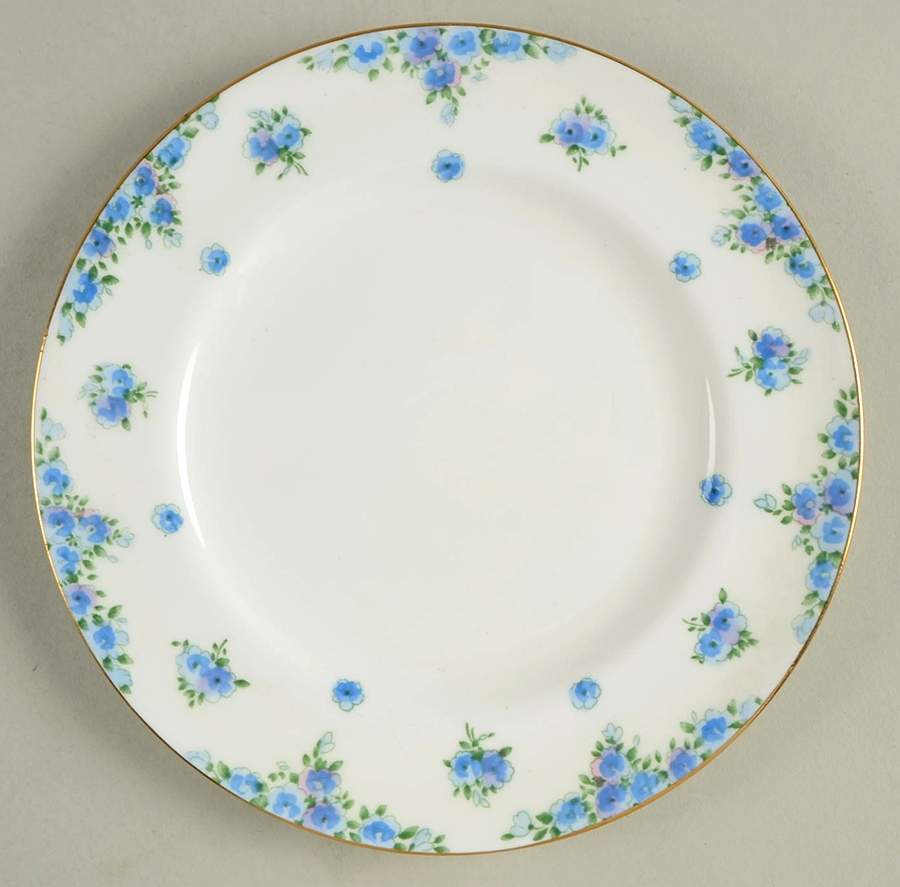 Forget Me Not Luncheon Plate by Crown Staffordshire-1