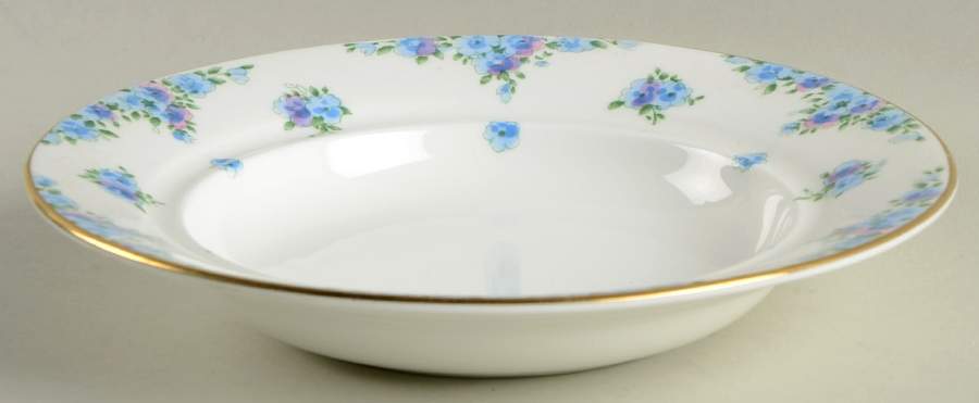 Forget Me Not Round Butter No Lid by Crown Staffordshire-1