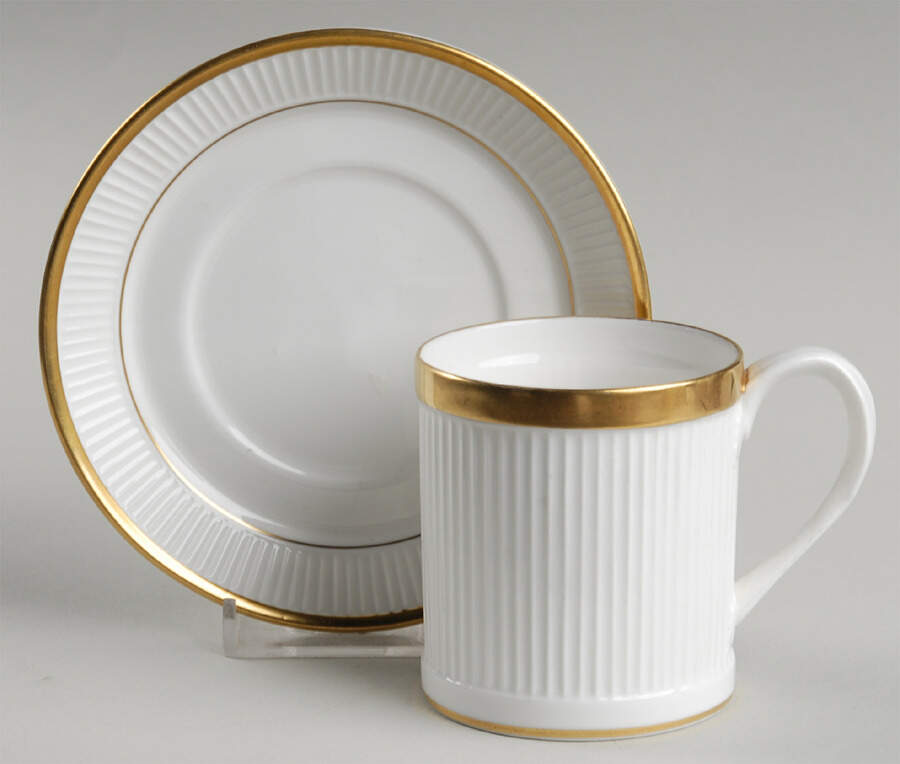 Golden Glory Flat Cup & Saucer Set by Crown Staffordshire-1