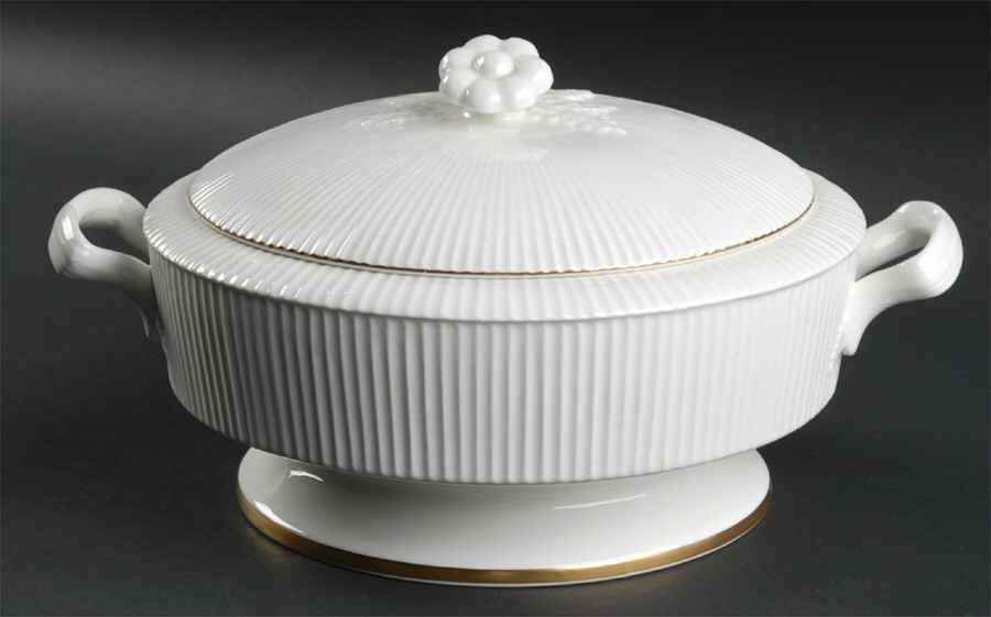 Golden Glory Round Covered Vegetable by Crown Staffordshire-1
