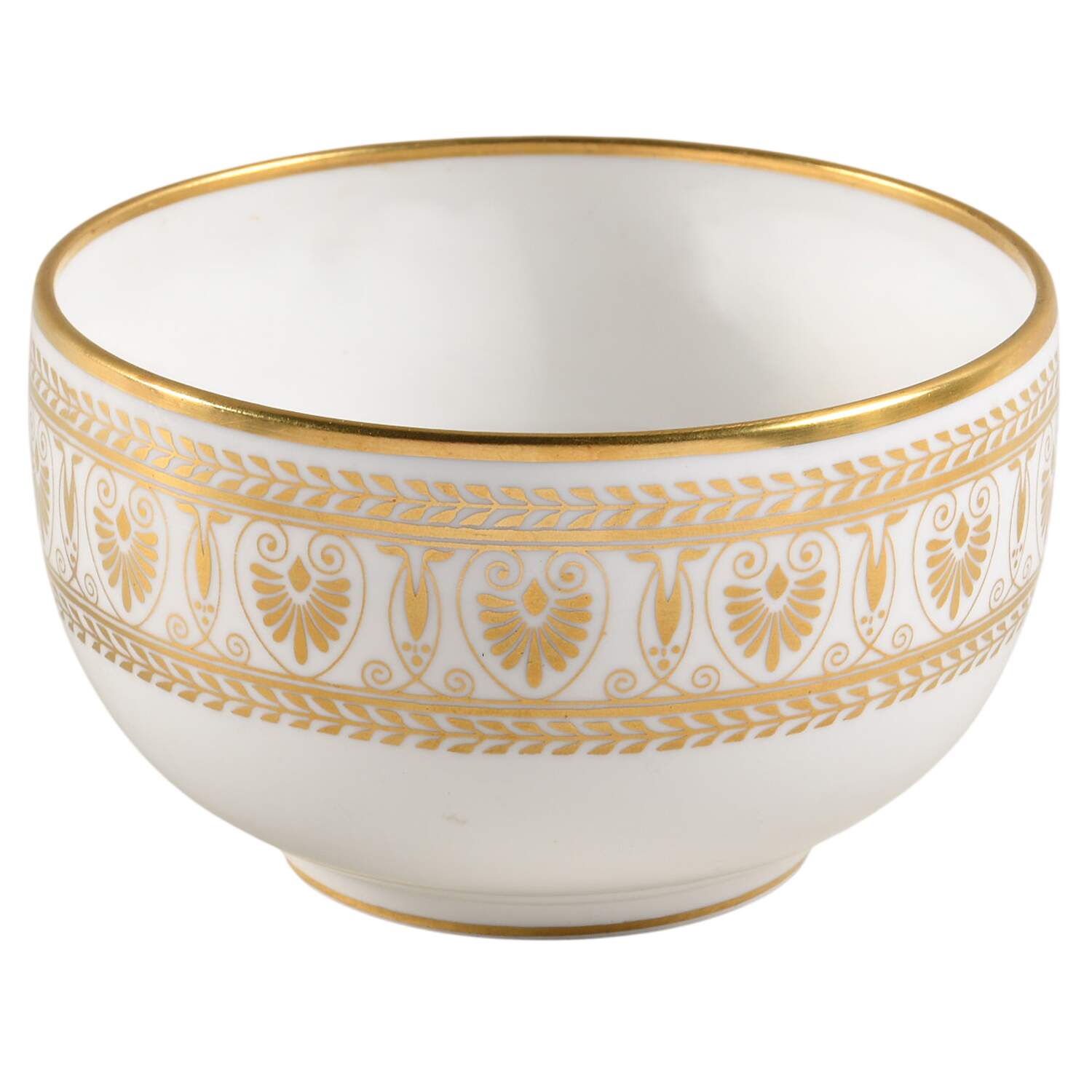 Gold Victoria Open Sugar Bowl by Crown Staffordshire-1