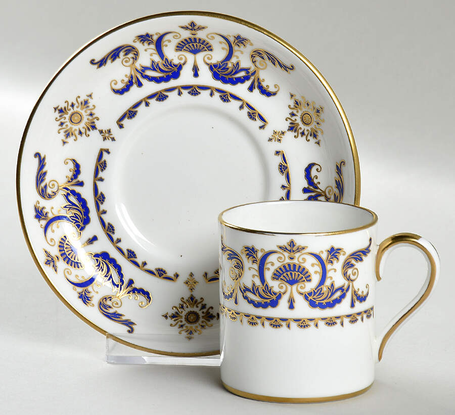 Grosvenor Square Flat Demitasse Cup & Saucer Set by Crown Staffordshire-1