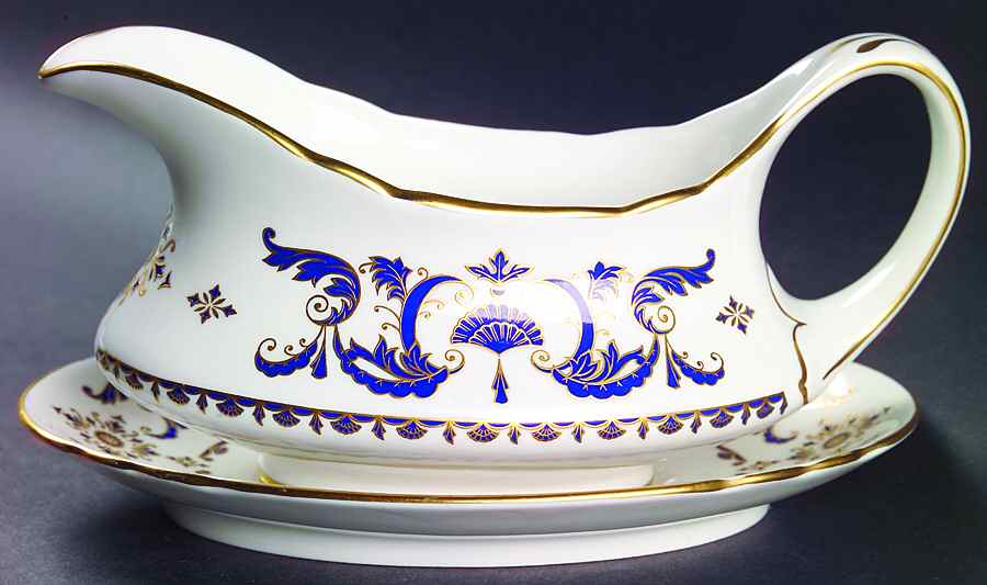 Grosvenor Square Gravy Boat & Underplate by Crown Staffordshire-1