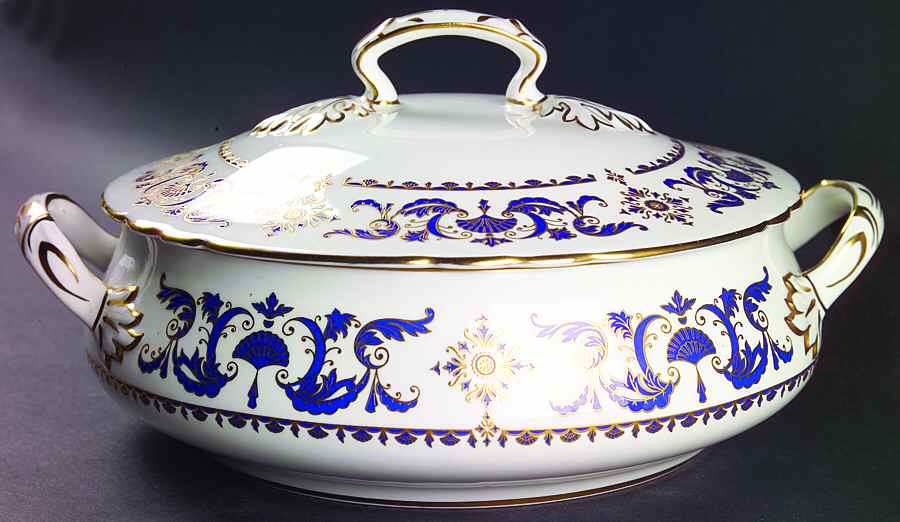Grosvenor Square Round Covered Vegetable by Crown Staffordshire-1