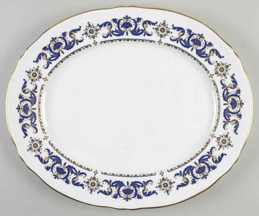 Grosvenor Square 15" Oval Serving Platter by Crown Staffordshire-1