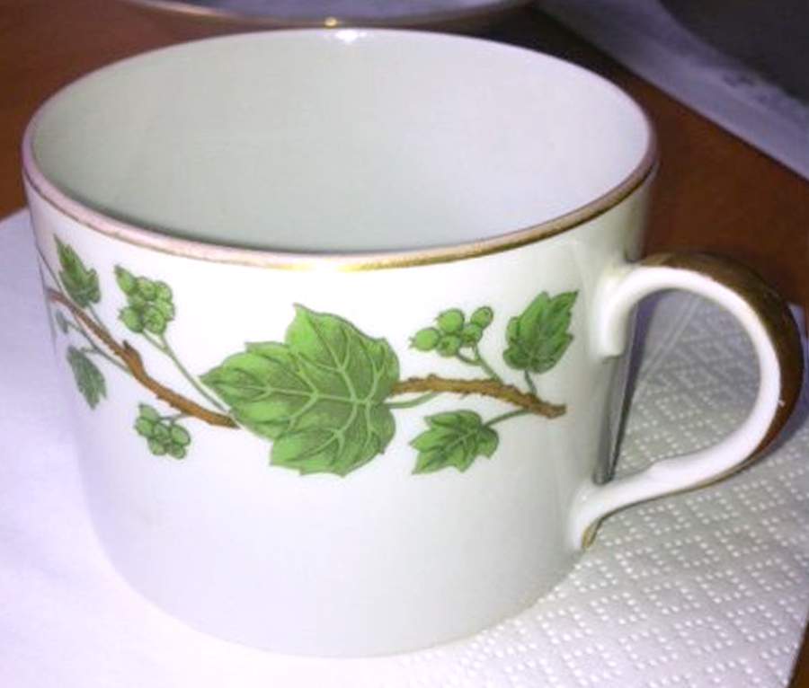 Green Vine Flat Cup by Crown Staffordshire-1