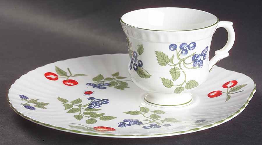 Hampton Snack Plate & Cup Set by Crown Staffordshire-1