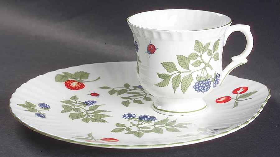 Hampton Snack Plate & Cup Set by Crown Staffordshire-1