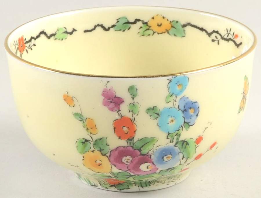 Hollyhock Open Sugar Bowl by Crown Staffordshire-1