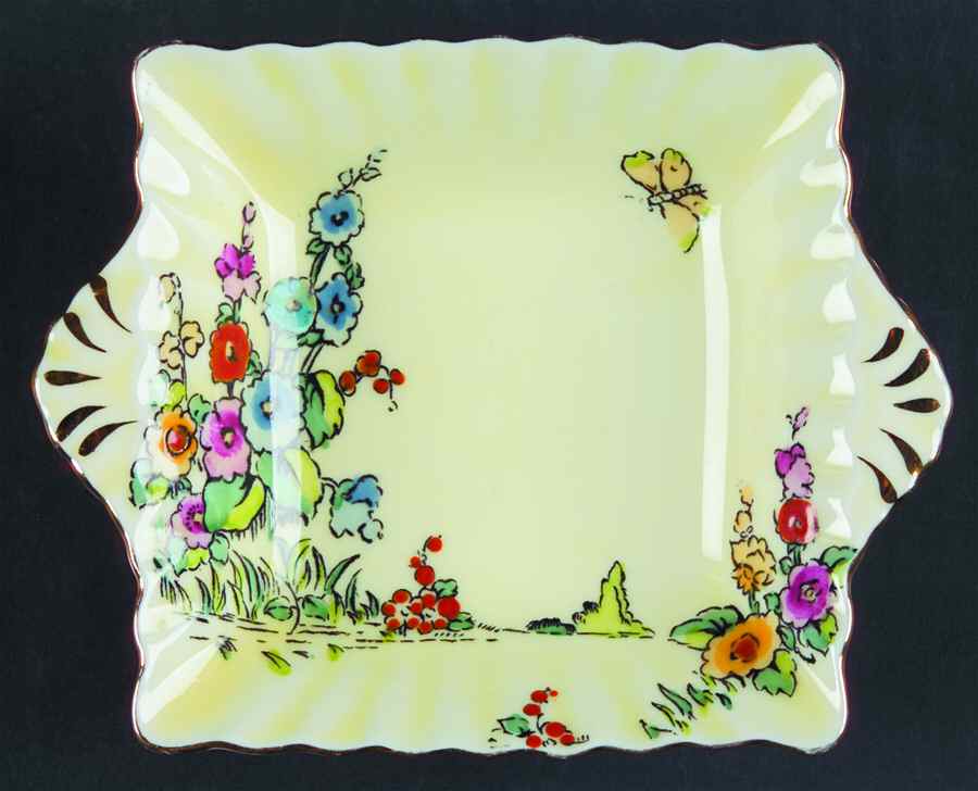 Hollyhock Nut Dish by Crown Staffordshire-1
