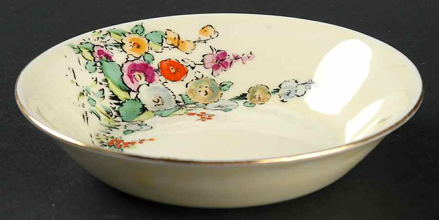 Hollyhock Fruit/Dessert (Sauce) Bowl by Crown Staffordshire-1