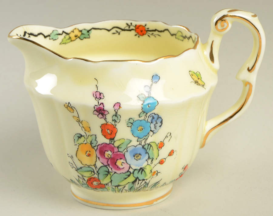 Hollyhock Creamer by Crown Staffordshire-1