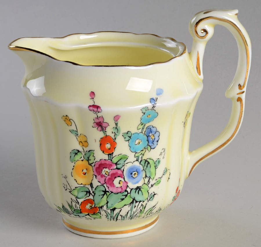 Hollyhock Creamer No Lid by Crown Staffordshire-1