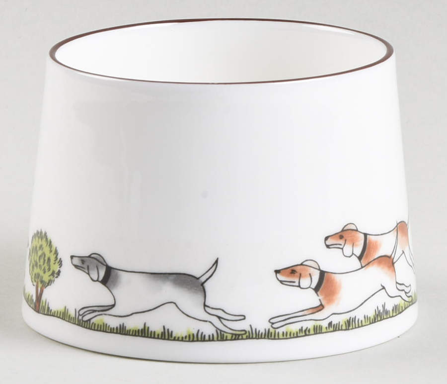 Hunting Scene Mini Open Sugar Bowl by Crown Staffordshire-1