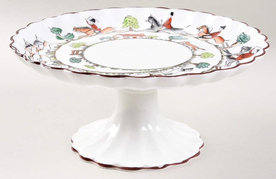 Hunting Scene Round Compote (Height X Width) by Crown Staffordshire-1