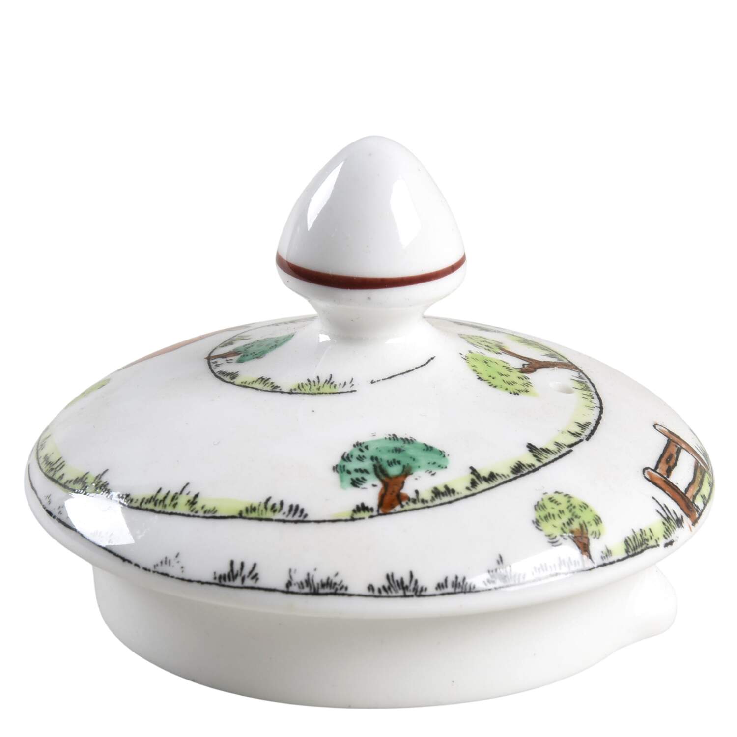 Hunting Scene Lid for Coffee Pot by Crown Staffordshire-1