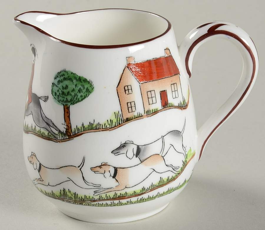 Hunting Scene Mini Creamer by Crown Staffordshire-1