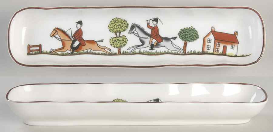 Hunting Scene Mint Tray by Crown Staffordshire-1