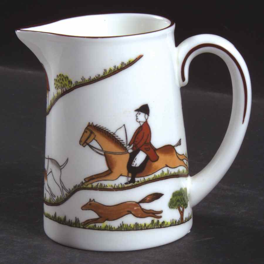 Hunting Scene Mini Creamer by Crown Staffordshire-1