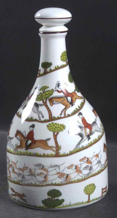 Hunting Scene Decanter and Stopper by Crown Staffordshire-1