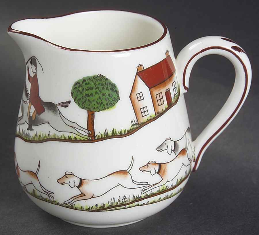 Hunting Scene Mini Creamer by Crown Staffordshire-1